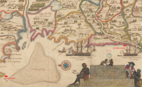 Carte de la Coste d'Afrique depuis le cap blanc jusqu'à la Rivière de Gambie, présentée à Monseigneur de Pontchartrain ministre en 1690
