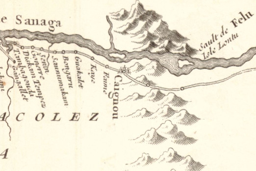 Carte Sénégal - Falémé 1716 Compagnon (source: Gallica - BNF)