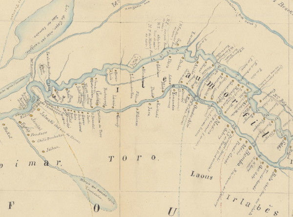 Détail carte du fleuve Sénégal dressée par M. J. Arnier en 1849