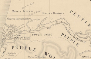 Carte des peuples du Sénégal, pour servir à l' intelligence de leur histoire dressée par D. Boilat en 1853