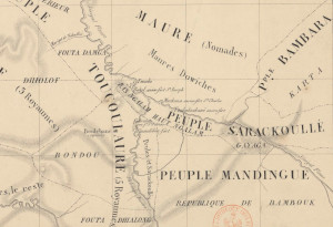 Carte des peuples du Sénégal, pour servir à l' intelligence de leur histoire dressée par D. Boilat en 1853