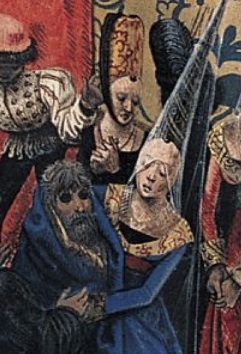 Miniature en couleurs : Charles VI sauvé par sa tante (source: Gallica - BNF)