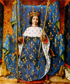 Portrait de Charles VI de France vers 1380. Biblioteca Universitaria de Ginevre