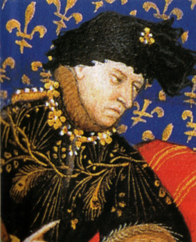 Portrait de Charles VI de France vers 1412. Biblioteca Universitaria de Ginevre